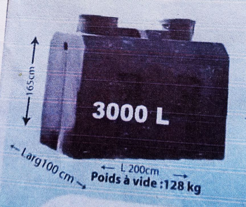 Fosse septique 3 000 L